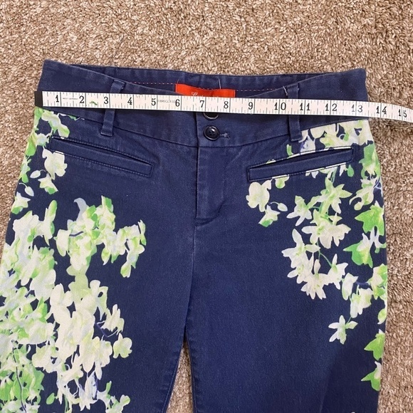 Anthro cartonnier floral high rise capri pants - Picture 5 of 8